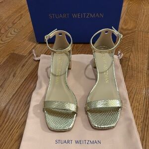 NEW IN BOX - Stuart Weitzman Metallic Gold Sandals